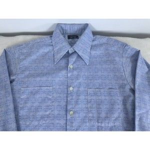 Vintage 60s 70s TOWNCRAFT BUTTON UP SHIRT Penn Prest Penneys Men’s M Big Collar